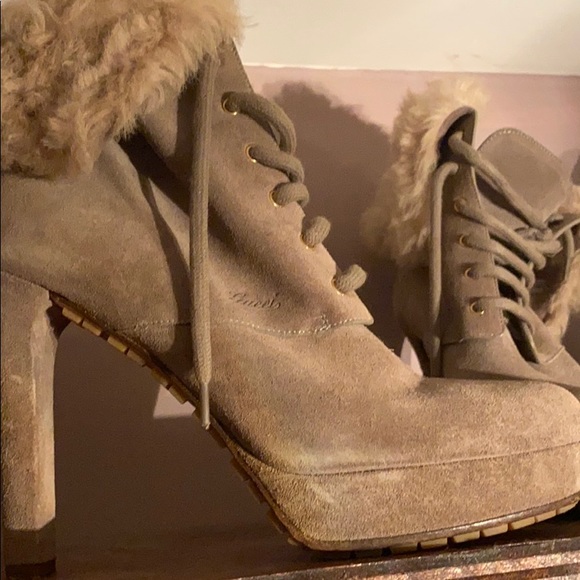 Gucci suede grey booties 38.5 - Picture 2 of 5